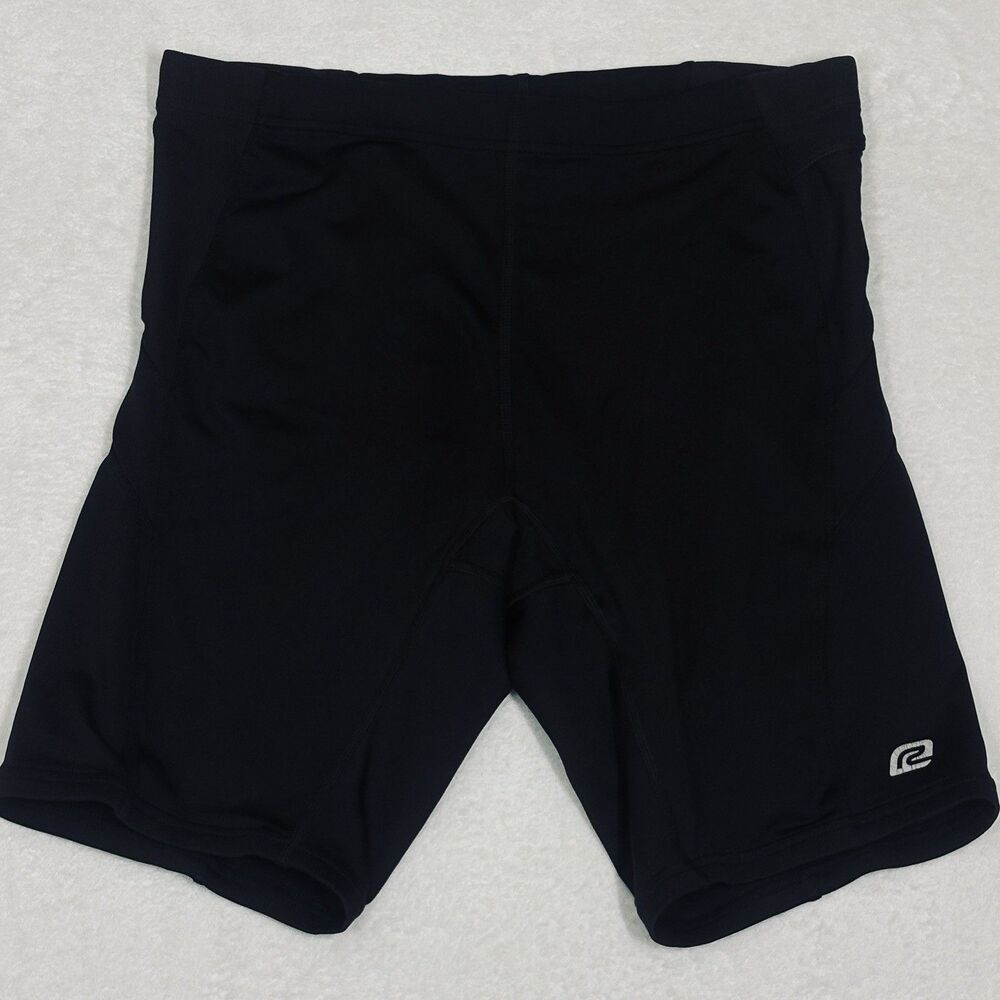 Road Runner Shorts Mens Large Black Velocity Running Compression Activewear